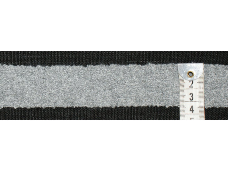 Strikket kantbånd- Grå, Meleret, Boucle